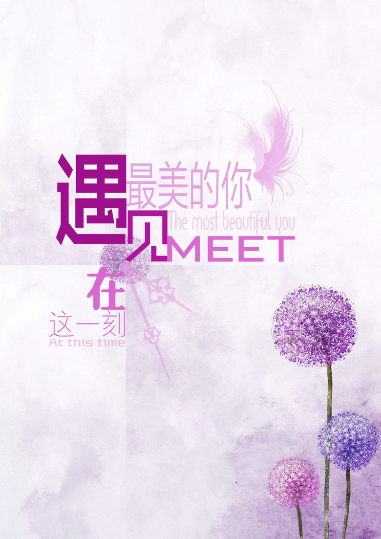 梦幻浪漫画册封面紫色蒲公英同学录a4封面