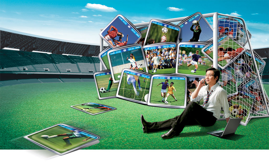 体育场足球比赛体育赛事展板素材蓝色.图片设