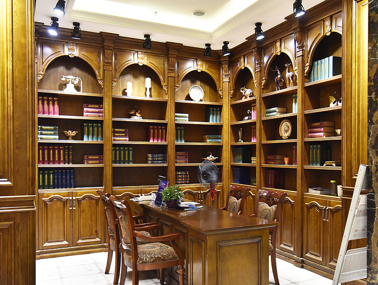 全屋定制书房书柜书桌实景照片(图片编号:159