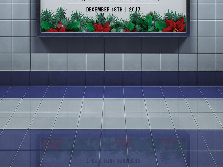 创意卡通学校幼儿园圣诞节活动宣传海报模板(