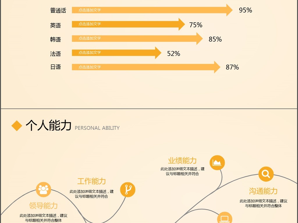 步步高个人求职竞聘简历ppt模板图片