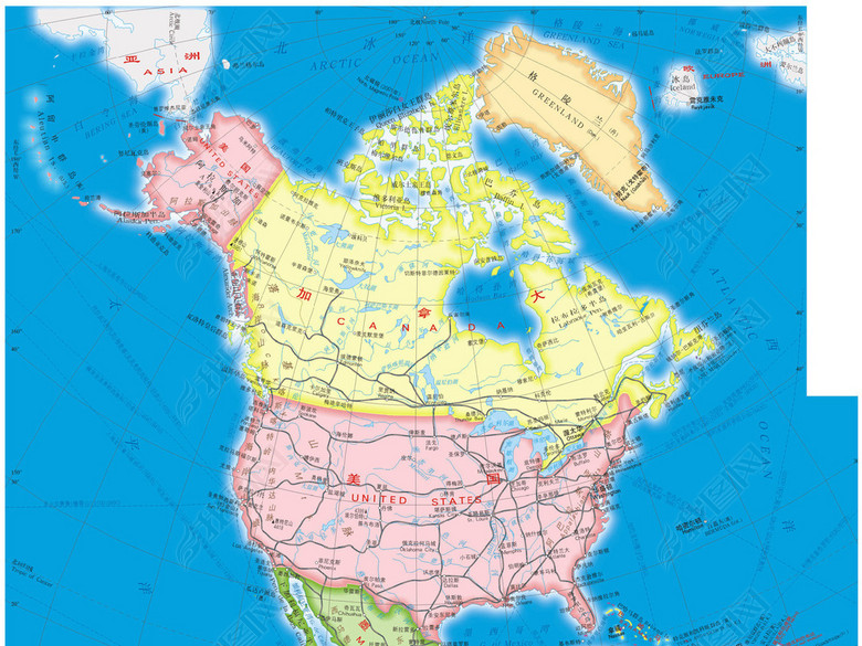 北美洲地图高清大图(图片编号:15936661)_其他