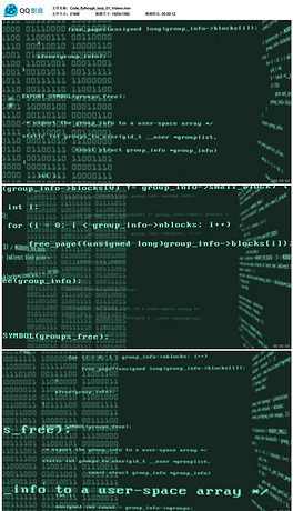 动态电脑程序代码数字编程高清视频