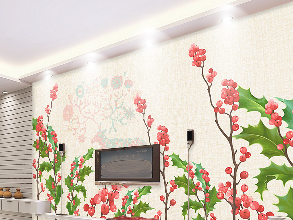 【本作品下载内容为:"清新复古手绘植物小鹿电视背景墙壁画"模板,其他内容仅为参考,如需印刷成实物请先认真校稿,避免造成不必要的经济损失。】 【声明】未经权利人许可,任何人不得随意使用本网站的原创作品(含预览图),否则将按照我国著作权法的相关规定被要求承担最高达50万元人民币的赔偿责任。