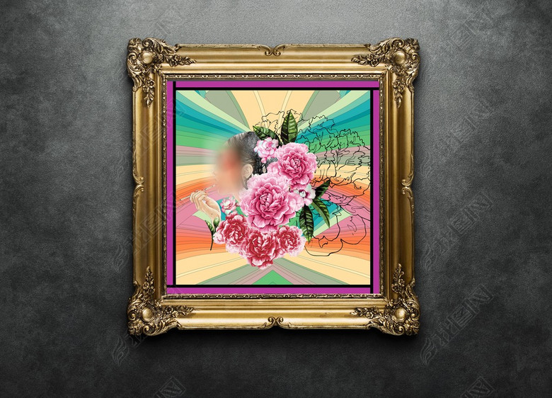 2017年雅致色彩人物花卉装饰画(图片编号:160