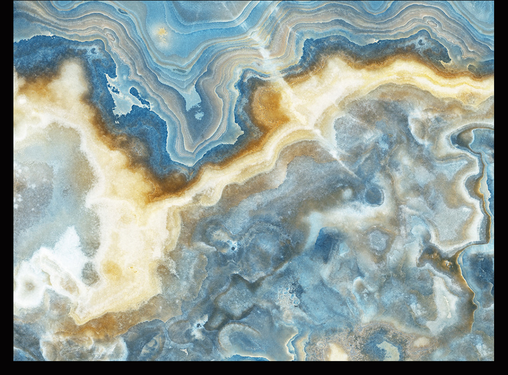 蓝色妖姬大理石纹高温烧石材背景墙