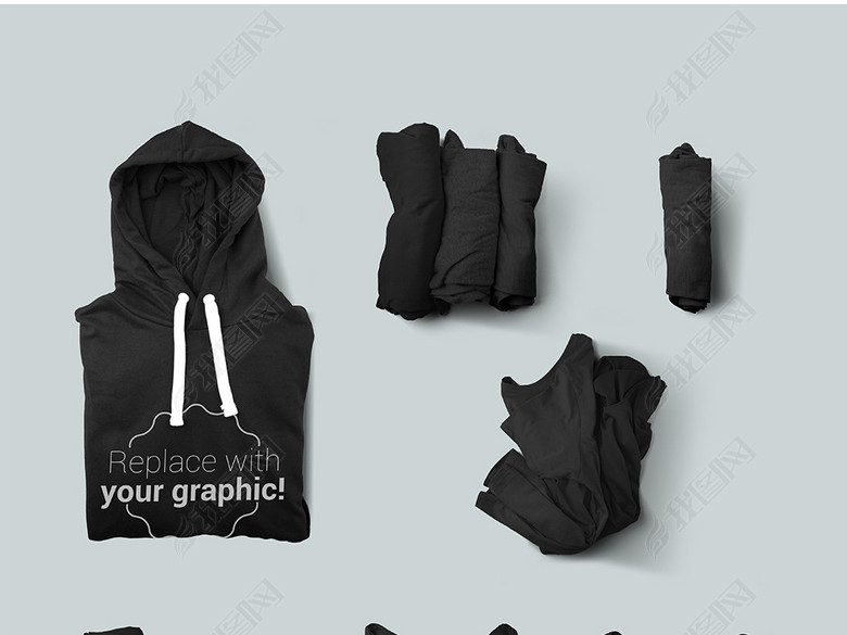 高端自定义潮牌运动休闲服饰品牌样机模板图片