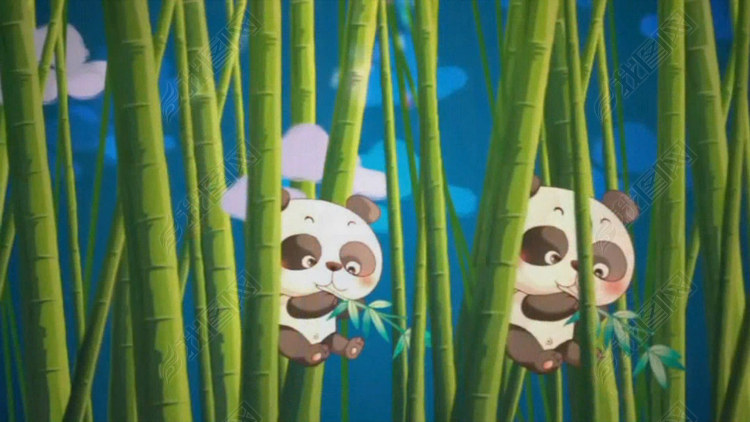 舞蹈功夫熊猫少儿舞蹈舞台LED大屏动态背景