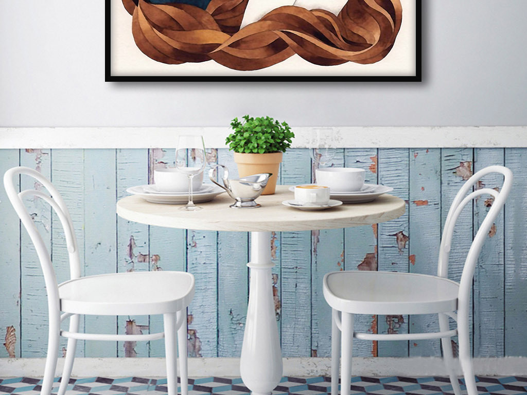 美人鱼长发飘飘欧式创意抽象北欧家居.图片设