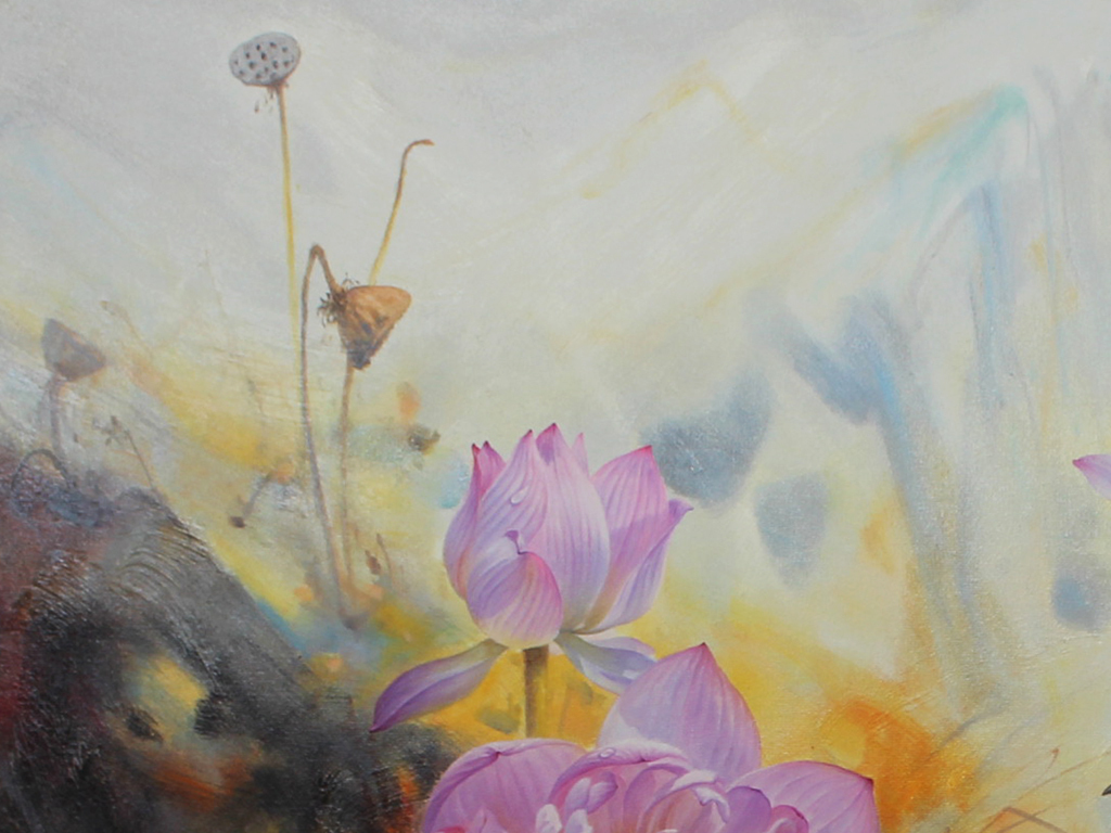 【本作品下载内容为:"荷叶荷花油画客厅油画花鸟画抽象画"模板,其他内容仅为参考,如需印刷成实物请先认真校稿,避免造成不必要的经济损失。】 【声明】未经权利人许可,任何人不得随意使用本网站的原创作品(含预览图),否则将按照我国著作权法的相关规定被要求承担最高达50万元人民币的赔偿责任。
