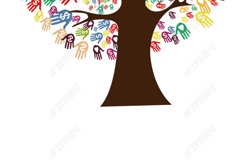 创意众筹公益活动爱心树图片下载psd素材-装饰