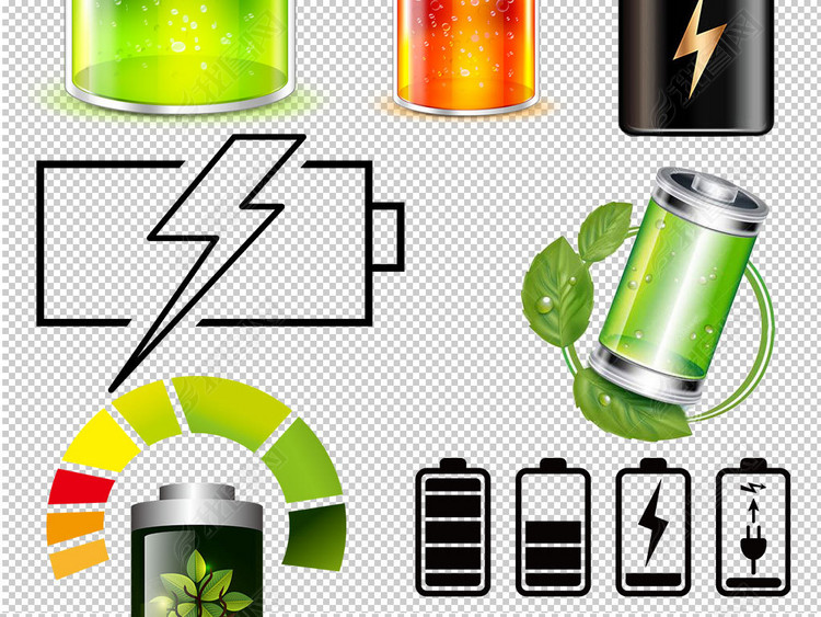 卡通电池节能环保图片海报素材