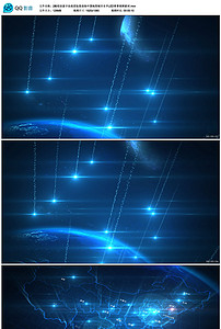 中国地图城市名字LED背景视频素材