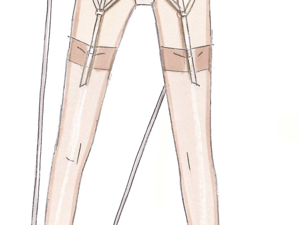 内衣素描图_素描静物(2)