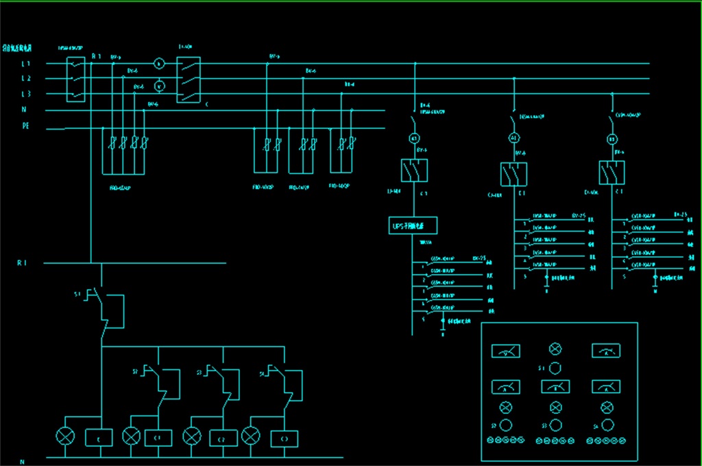 配电柜电器CAD原理图