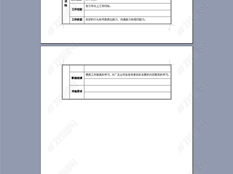 调度员职位说明书图片下载doc素材-岗位职责