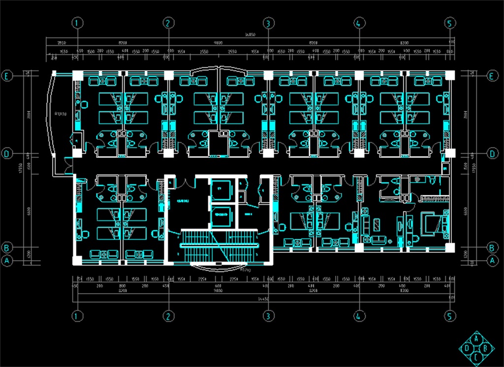 某酒店客房装修CAD设计图