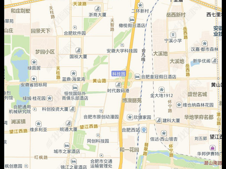 2017合肥市中心城区电子地图(图片编号:1613