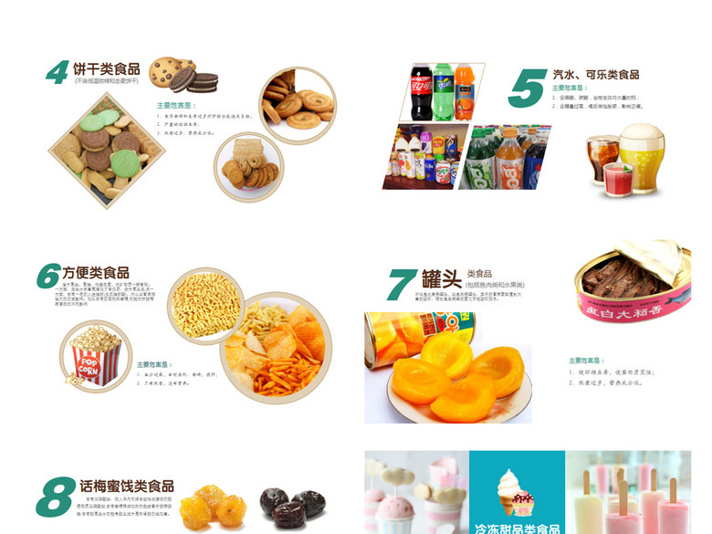 校园小学生食品安全健康主题班会PPT模板(图