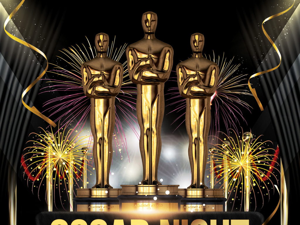 炫酷华丽经典奥斯卡金像奖颁奖典礼活动海报