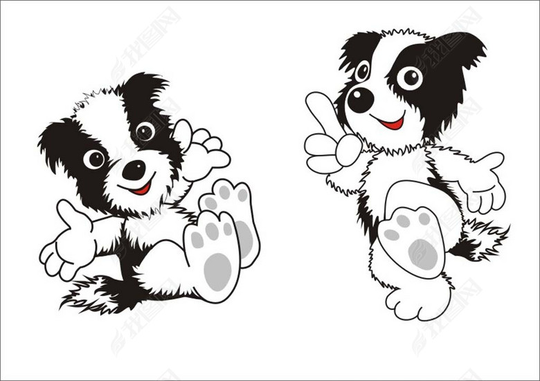 狗图标狗图案小可爱聪明狗牧羊犬图片下载cd
