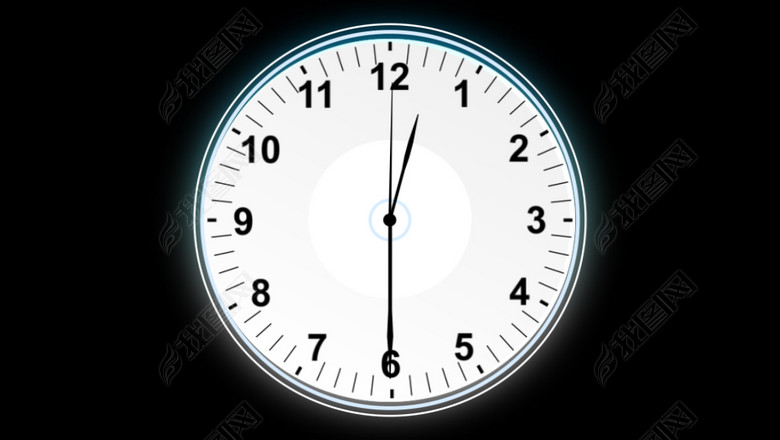 时钟快速走动30分钟tga序列视频素材(图片编号