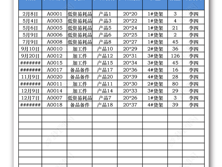 2017公司产品进销存出入库管理系统表格图片