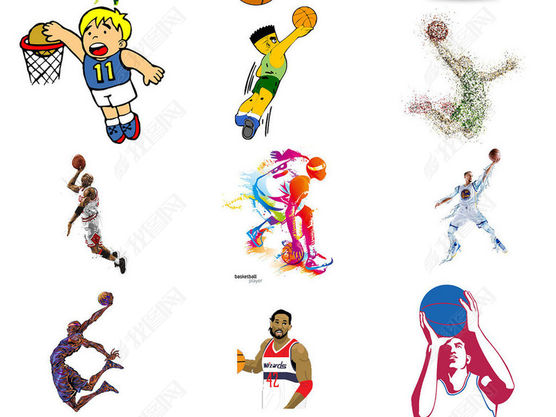 卡通篮球运动员免抠png透明素材1图片下载pn