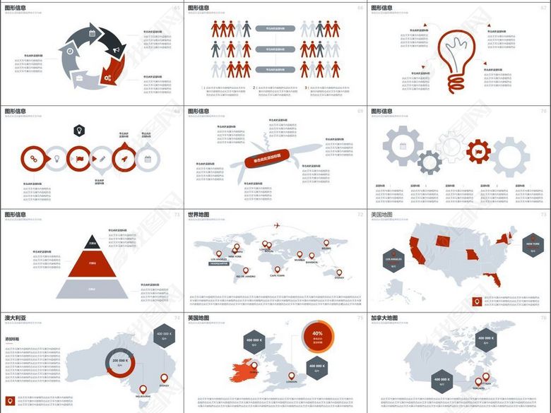 商务市场调查分析预测管理通用PPT模板(图片