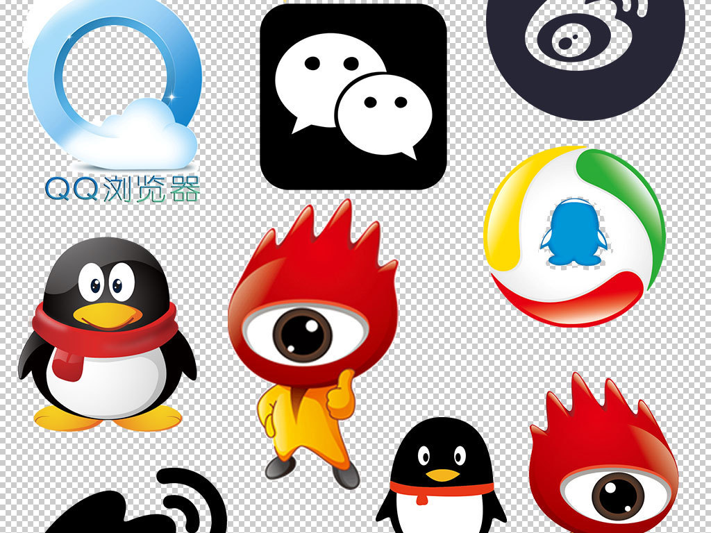 腾讯游戏交流图标设计海报素材