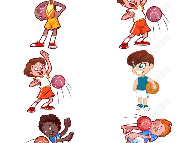 六一儿童节装饰儿童打篮球素材图片下载png素