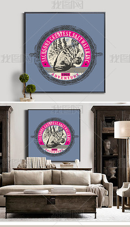 小丑鱼英文字母欧式图标无框画