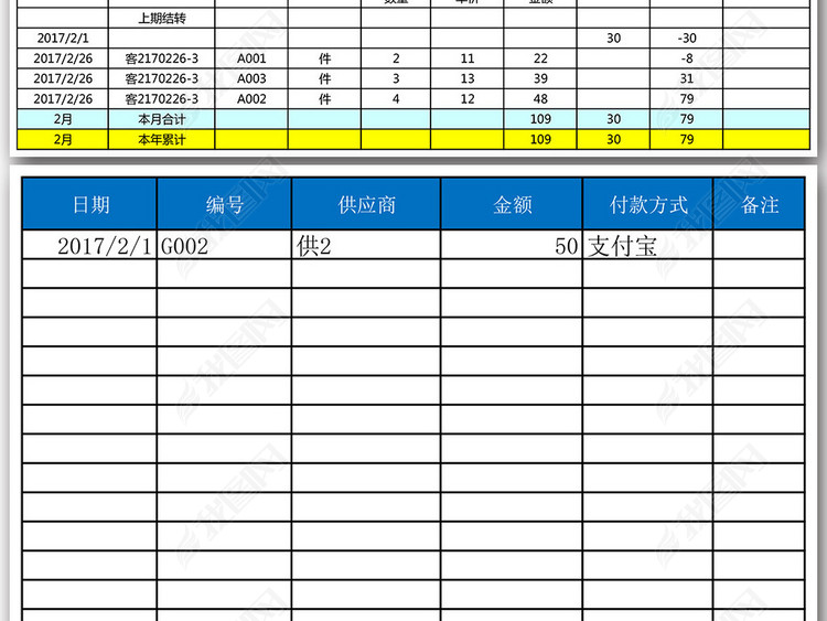 客户订单管理系统Excel表格设计模板