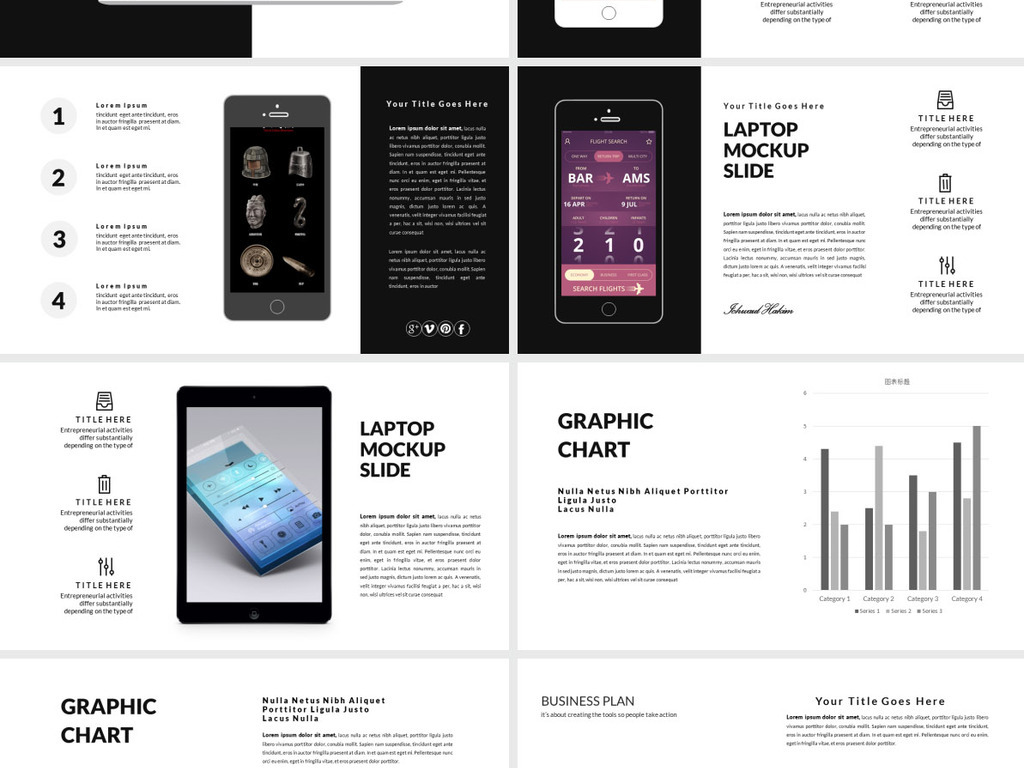 ui作品展示app展示宣传介绍PPT模版