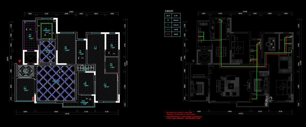 简欧全套cad施工图效果图