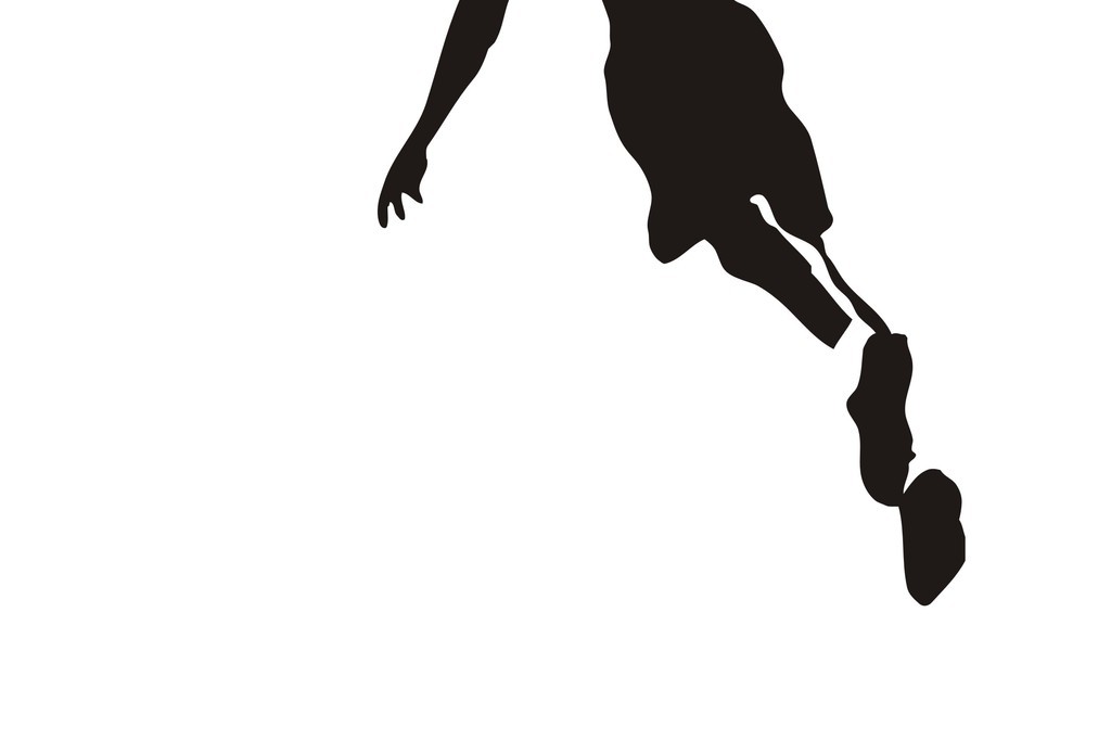 矢量人物剪影简笔画篮球运动员图片设计素材_