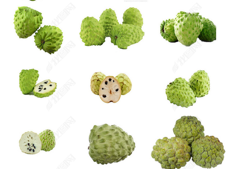 美味香甜蜜释迦水果ps装饰素材免抠图图片下