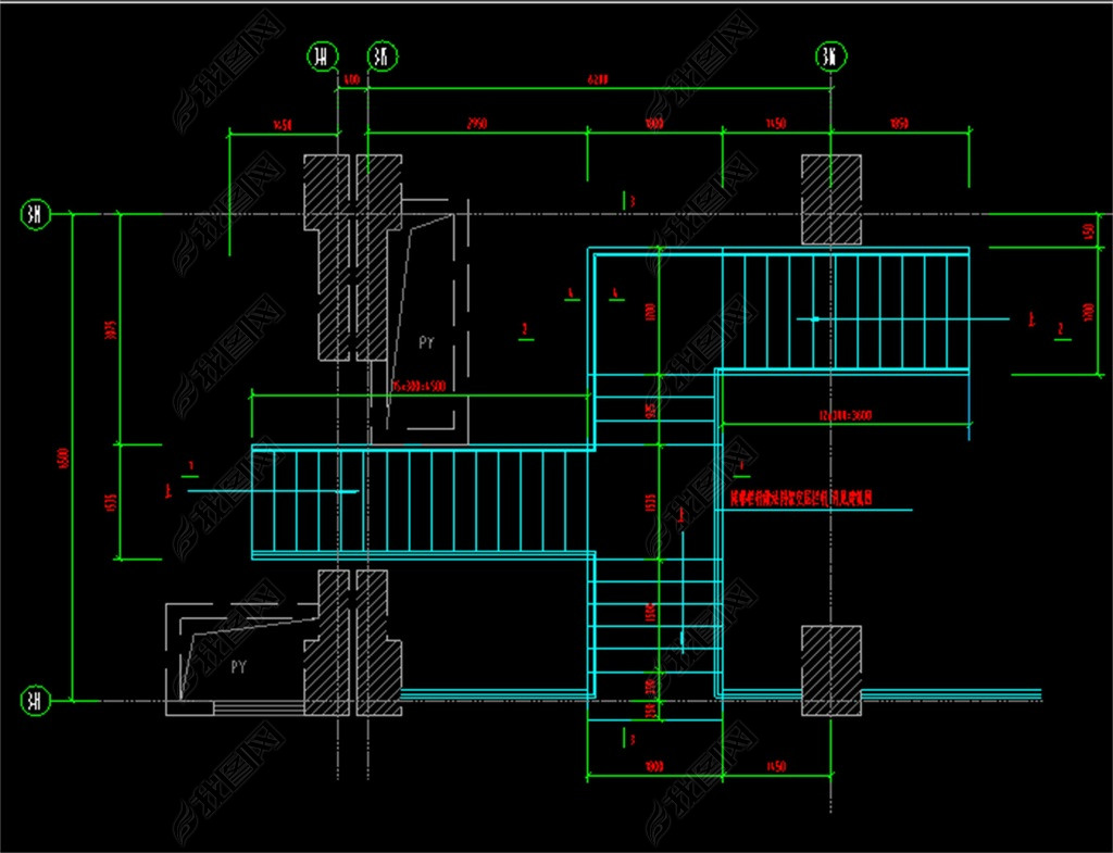楼梯cad结构设计详图