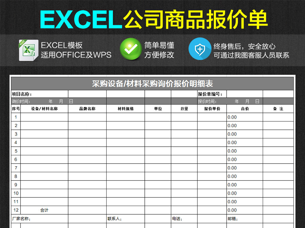 视频制作报价明细