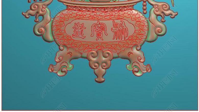 聚宝盘精雕图石雕图浮雕图图片下载jdp素材