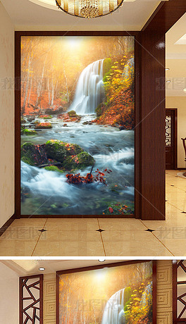 动态图片高山流水 center