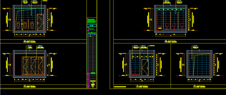 一套完整的物业办公室装饰CAD施工图纸(图片