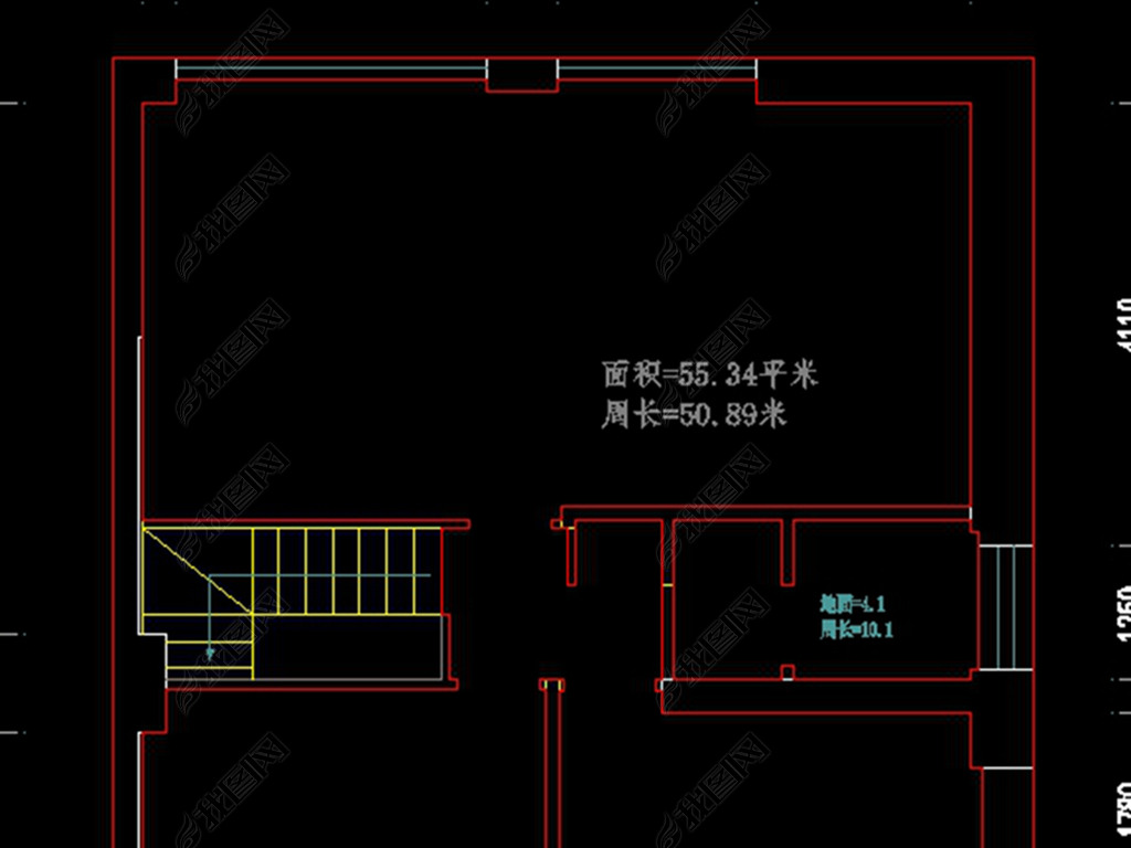 CAD周长面积自动标注插件