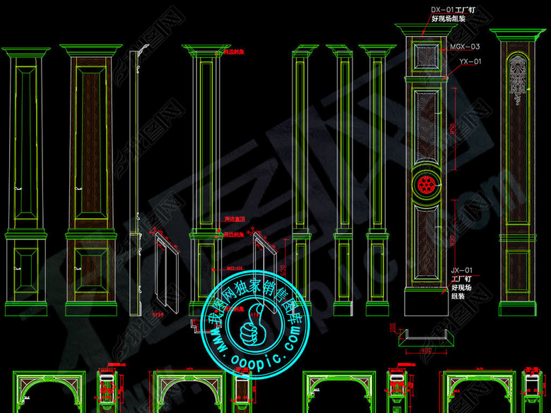楷模美科多整木家居设计师制图素材宝典图库(