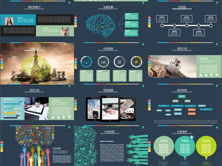 商务介绍产品销售数据分析信息图表(图片编号