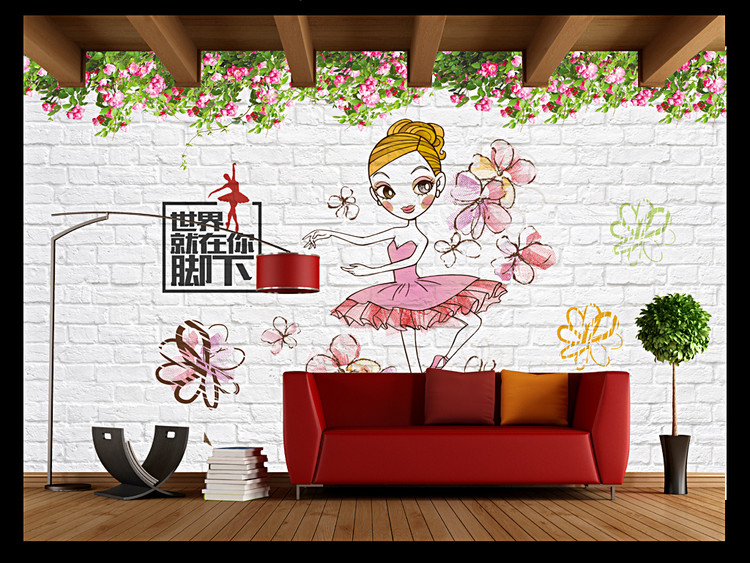 舞蹈教室文化砖艺术培训舞蹈房背景墙