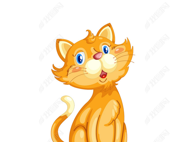 黄色卡通矢量抱枕猫咪图案图片下载ai素材-动