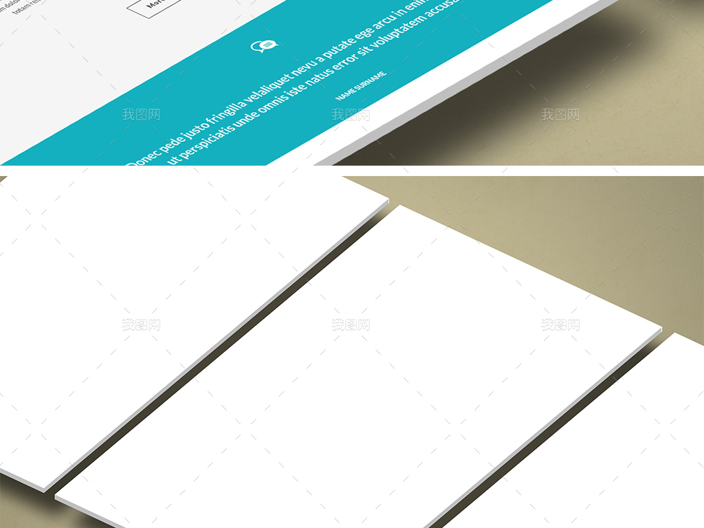 全套5款3D视角网页APPUI样机模板