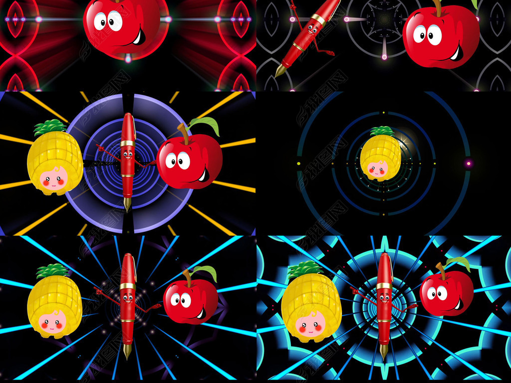 动感舞台背景PPAP舞蹈歌曲03