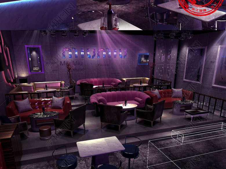 酒吧厕所停车场CAD全套平面施工图(图片编号